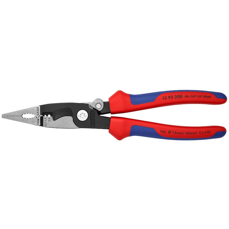 Load image into Gallery viewer, Knipex elektronica-installatietang 13 92 200 (rood blauw)