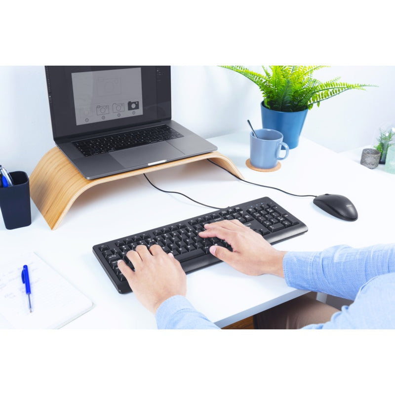 Load image into Gallery viewer, Trust primo keyboard mouse set, desktopset (zwart, us lay-out, membraan)