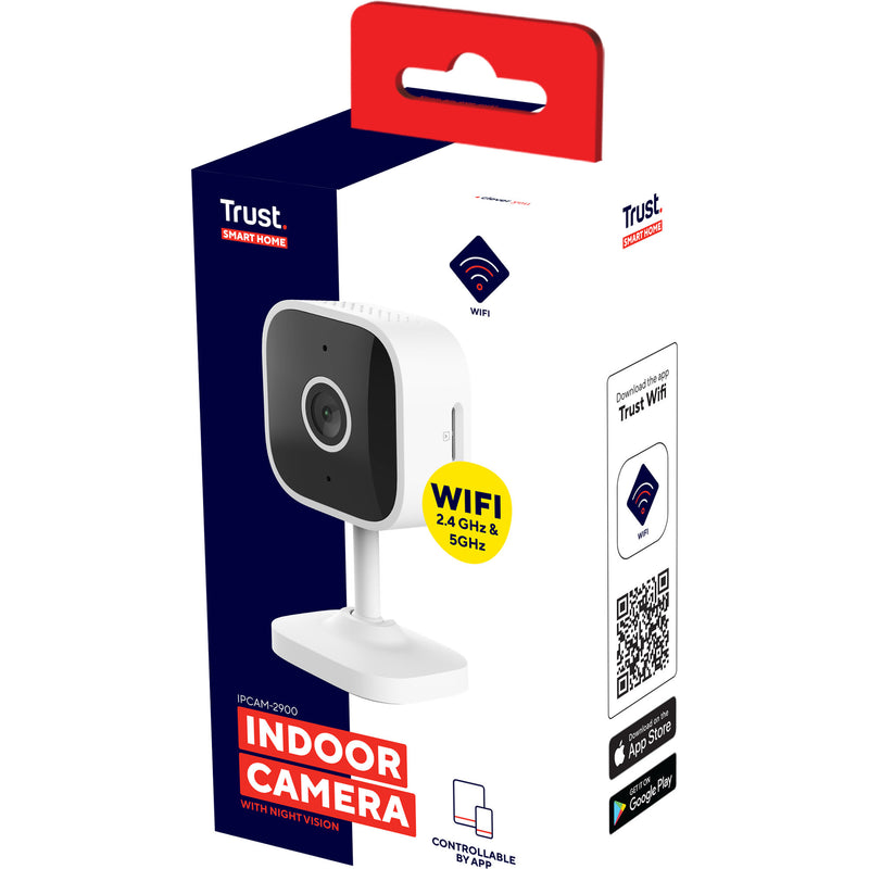 Load image into Gallery viewer, Trust ipcam-2900 beveiligingscamera (wit, 2.4 of 5ghz wifi)