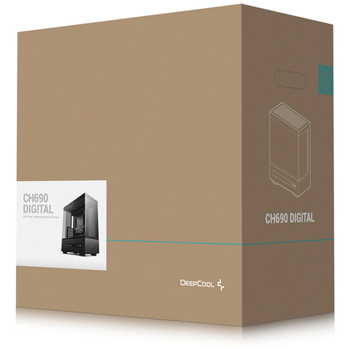Chargez l'image dans la visionneuse de la galerie, Deepcool ch690 digital midi tower behuizing (zwart | 2x usb-a | 1x usb-c | tempered glass)
