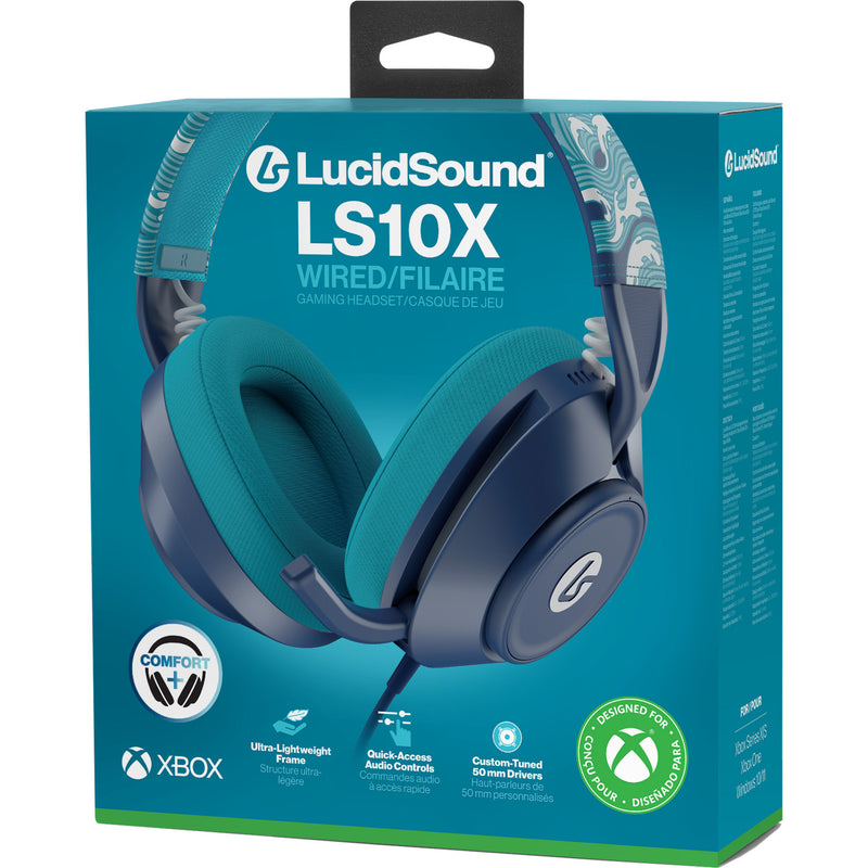Chargez l'image dans la visionneuse de la galerie, Powera lucidsound ls10x gen 2 bedrade gamingheadset voor xbox series x|s - watergolf over-ear gaming headset (azuurblauw lichtblauw, xbox series x|s, xbox one, pc)
