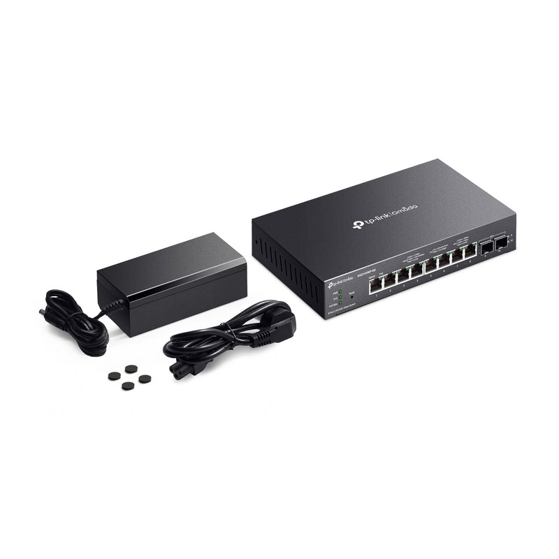 Afbeelding laden in galerijviewer, Tp-link omada sg2210xmp-m2 8-poorts 2.5gbase-t smart switch (zwart, 8x poe+, 2x 10ge sfp+)