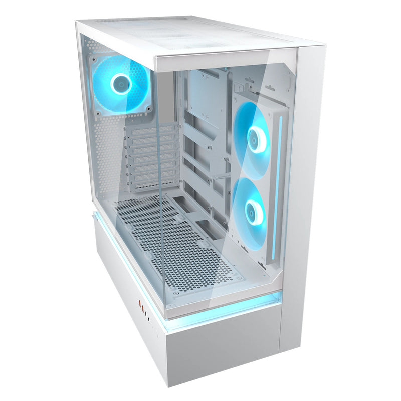 Laden Sie das Bild in Galerie -Viewer, Cougar cfv235 midi tower behuizing (wit | 2x usb-a | 1x usb-c | rgb | tempered glass)
