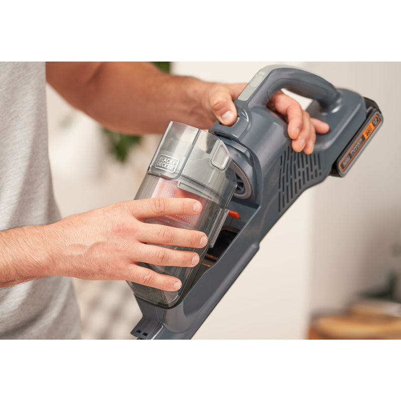 Chargez l'image dans la visionneuse de la galerie, Black+decker bhfea18d1-qw 18v 2.0ah 2-in-1 steelstofzuiger met verwijderbare accu (18v 2.0ah accu en oplader inbegrepen)