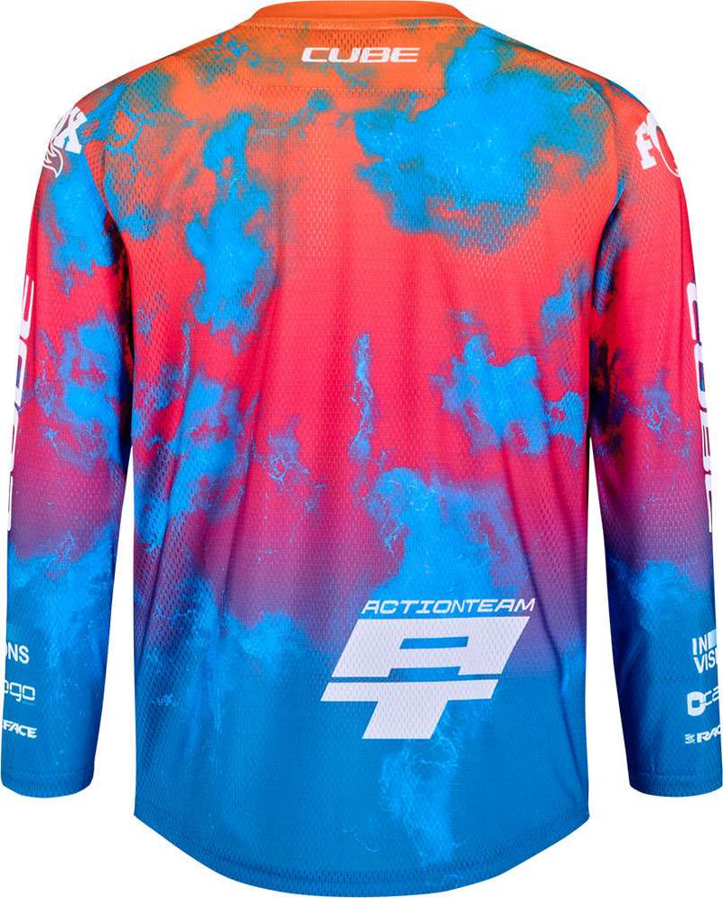 Load image into Gallery viewer, Cube rookie x actionteam - kids mtb long sleeve jersey