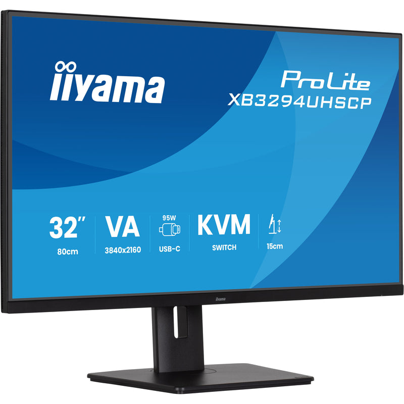 Load image into Gallery viewer, Iiyama prolite xb3294uhscp-b1 31.5 4k uhd monitor (zwart, 2x hdmi, displayport, 2x usb-a, 2x usb-c)