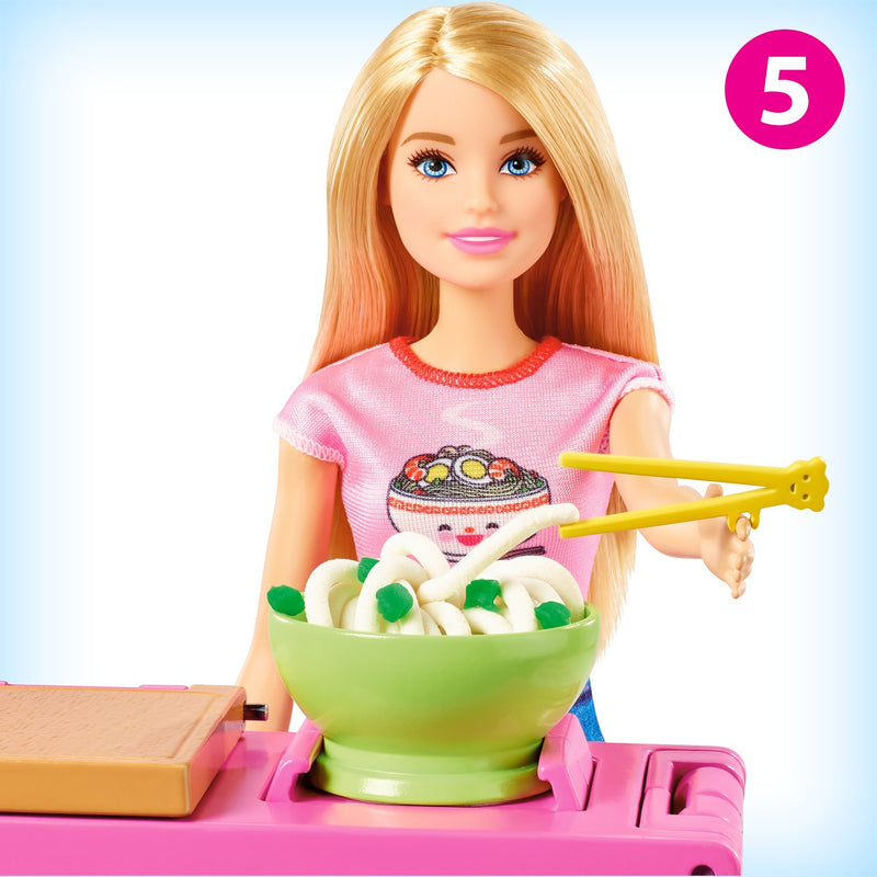 Load image into Gallery viewer, Barbie noodle bar speelset en pop