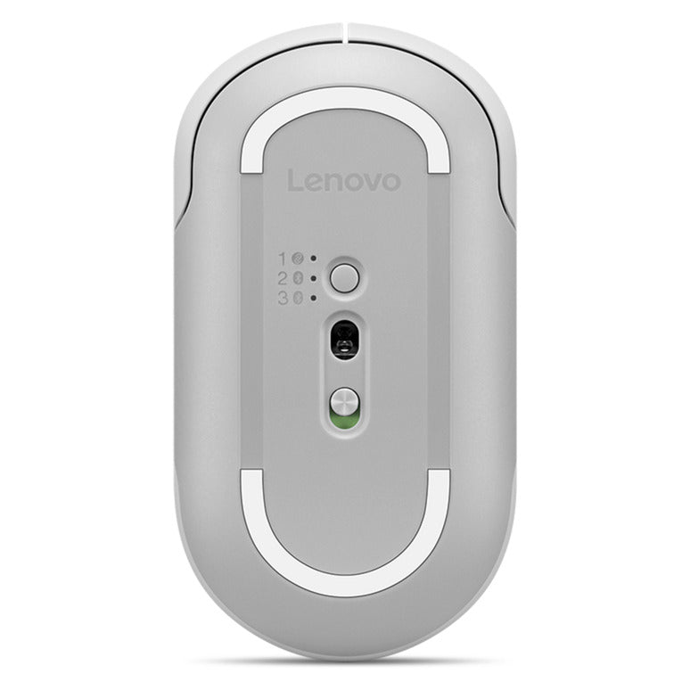 Laden Sie das Bild in Galerie -Viewer, Lenovo 700 multi-device wireless silent mouse (wit, 1600 - 4000 dpi, bluetooth 5.3 2.4 ghz)