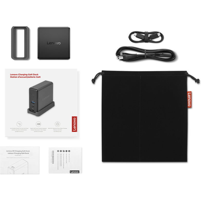 Laden Sie das Bild in Galerie -Viewer, Lenovo charging gan dock dockingstation (zwart)