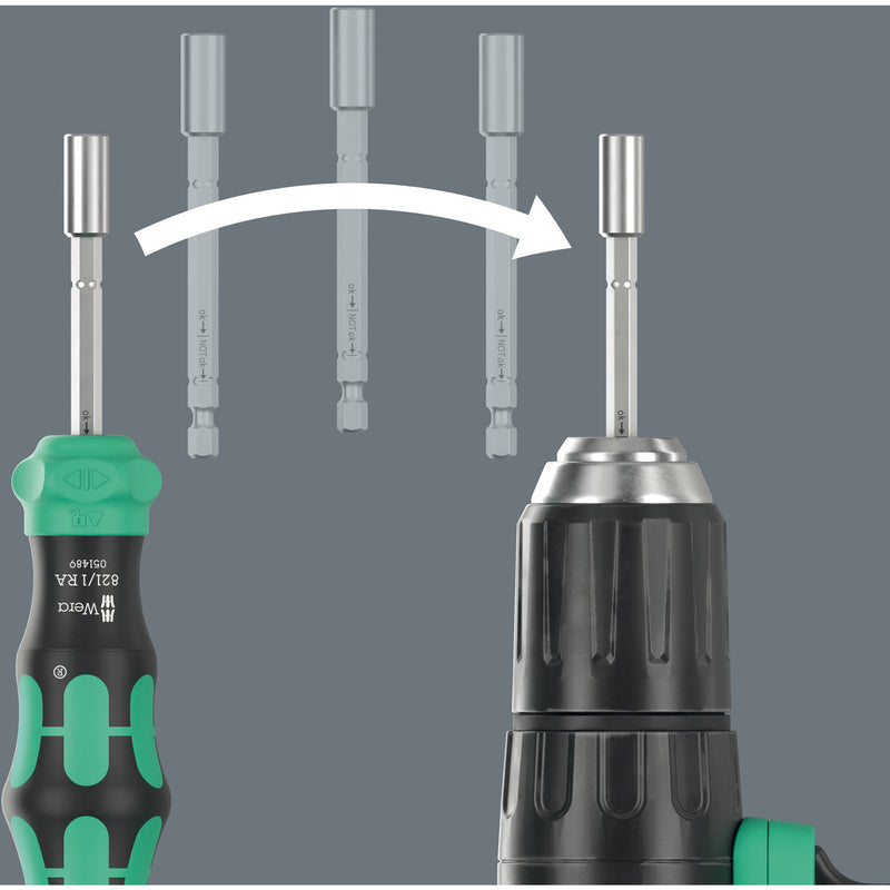 Load image into Gallery viewer, Wera kraftform kompakt 28 ra met etui, 6‑delig bitset (zwart groen)