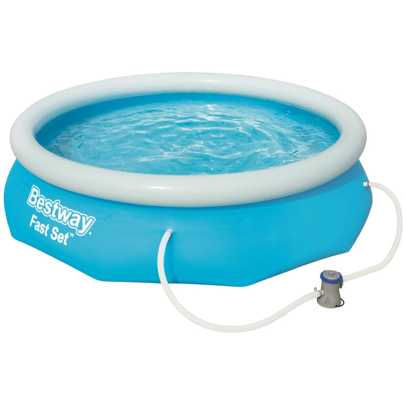 Load image into Gallery viewer, Bestway zwembad fast set rond 305 (blauw lichtblauw, incl. filterpomp (220-240v))