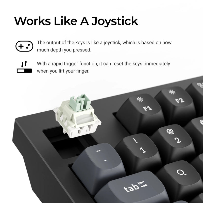 Load image into Gallery viewer, Keychron q5 he 8k magnetic switch keyboard (zwart, us lay-out (qwerty), ultra-fast lime, 96%, rgb leds, osa double-shot pbt, hot swap, knob)