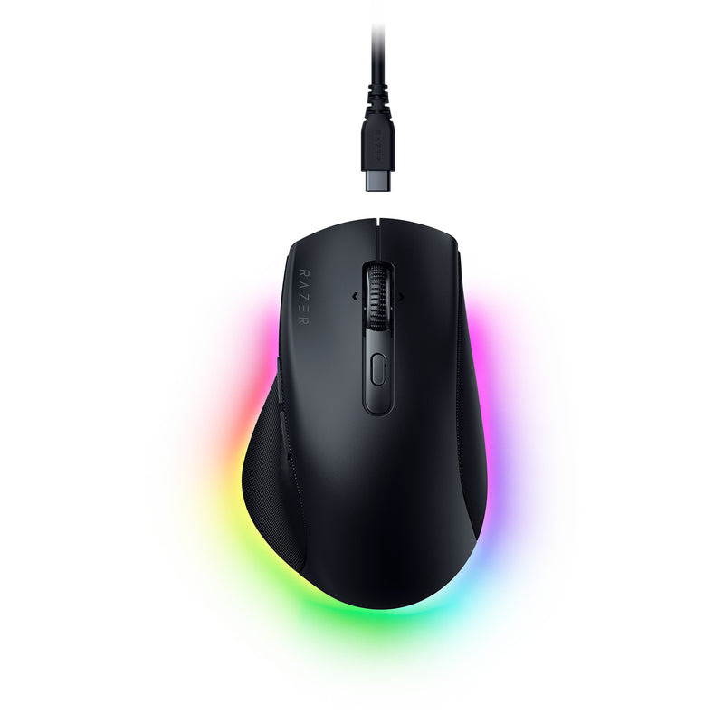 Chargez l'image dans la visionneuse de la galerie, Razer pro click v2 gaming muis (zwart, tot 30.000 dpi, usb-c bluetooth 2.4 ghz)