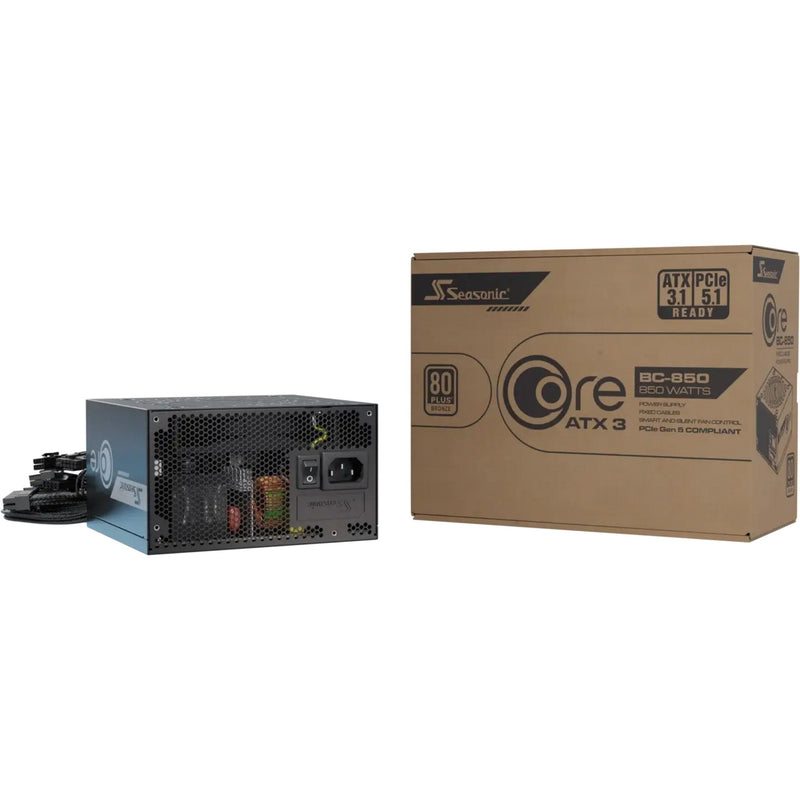 Load image into Gallery viewer, Seasonic core bc-850 atx 3.1 850 watt voeding (zwart, 1x 12v-2x6, 3x pcie)