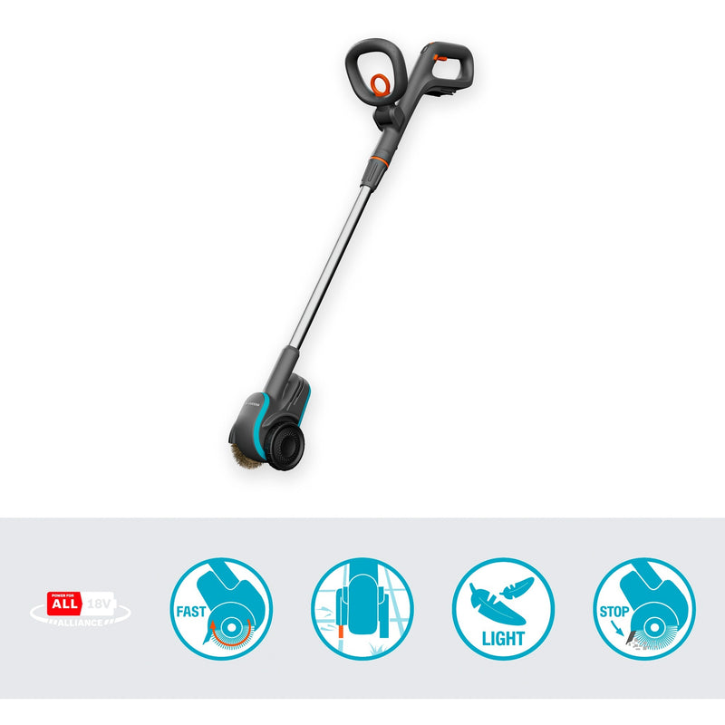 Load image into Gallery viewer, Gardena easyweed accu-onkruidborstel 1800 18v p4a solo onkruidverwijderaar (grijs turquoise, accu en oplader niet inbegrepen, power for all alliance)
