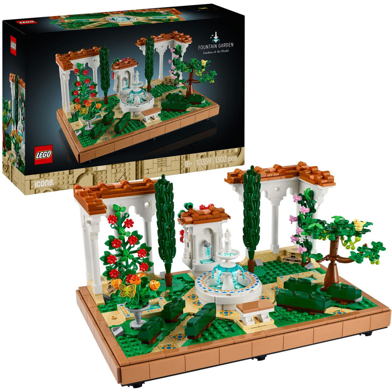 Load image into Gallery viewer, Lego icons - tuin met fontein constructiespeelgoed (10359)