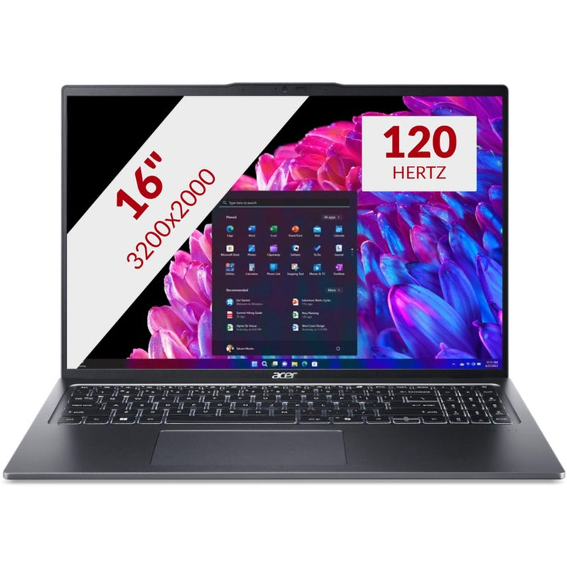 Load image into Gallery viewer, Acer swift go 16 sfg16-72-56fg 16 laptop (grijs | core ultra 5 125u | intel graphics | 16 gb | 512 gb ssd)