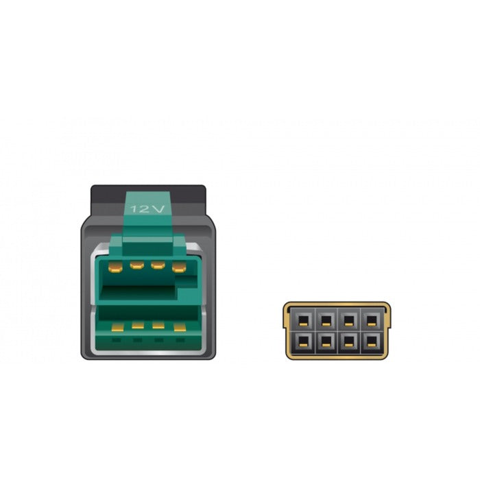 Load image into Gallery viewer, Delock poweredusb kabel male 12 v > 2 x 4 pin male voor pos printers en terminals (zwart, 2 meter)