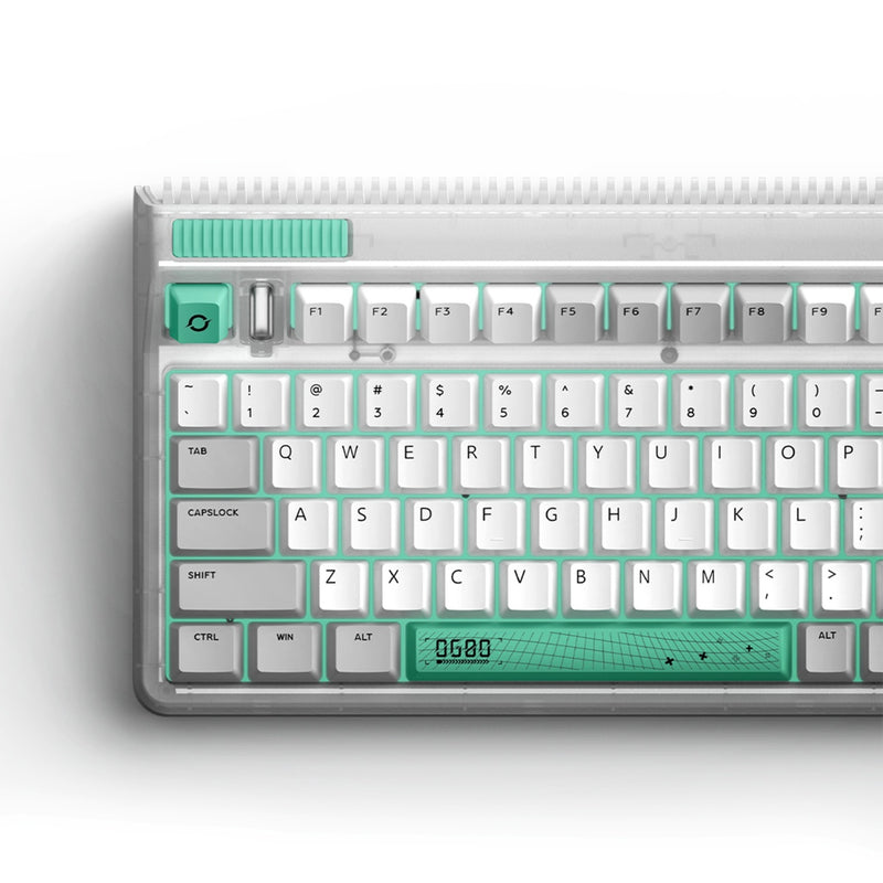 Afbeelding laden in galerijviewer, Iqunix og80 wormhole wireless mechanical keyboard (grijs, us lay-out (qwerty), cherry mx brown, 80% (tkl), rgb leds, hot-swappable, pbt, 2.4ghz | bluetooth 5.1 | usb-c)