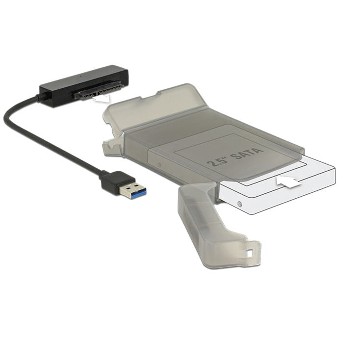 Load image into Gallery viewer, Delock usb-a 3.2 converter > sata 22-pin stekker (zwart, 0,15 meter)