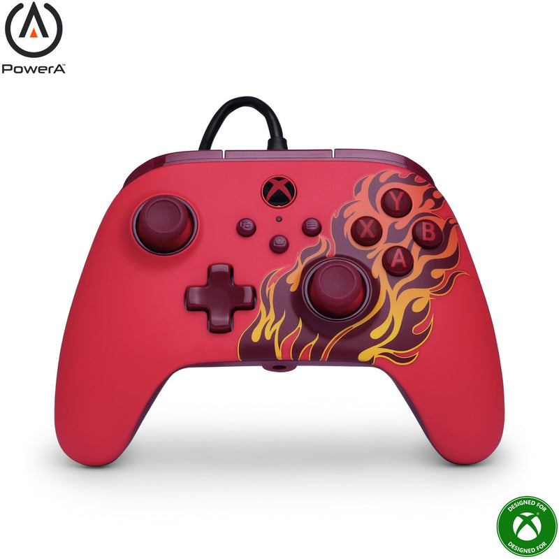 Chargez l'image dans la visionneuse de la galerie, Powera advantage controller met kabel voor de xbox series x|s - rood vuur (rood, xbox series x|s, xbox one, pc)