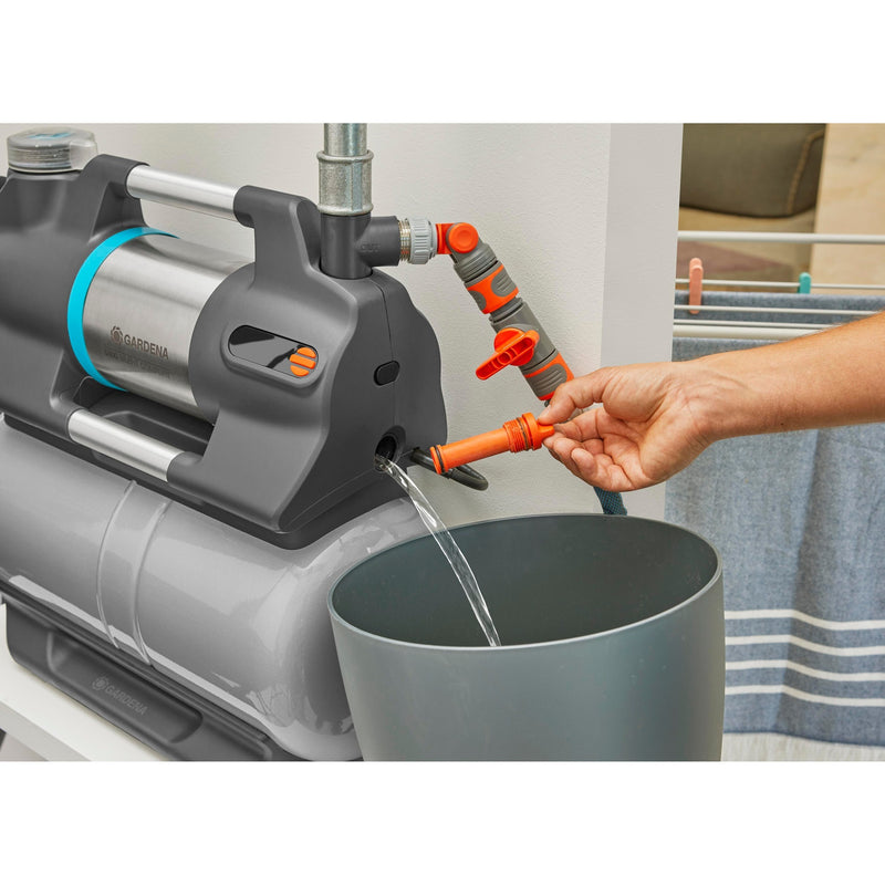Load image into Gallery viewer, Gardena hydrofoorpomp 6300 silentcomfort (grijs roestvrij staal, bluetooth)