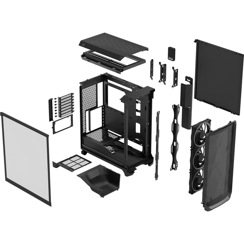 Afbeelding laden in galerijviewer, Fractal design meshify 3 rgb midi tower behuizing (zwart | 2x usb-a | 1x usb-c | rgb | tempered glass)