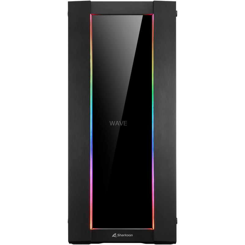Load image into Gallery viewer, Sharkoon elite shark ca200g big tower behuizing (zwart | 4x usb-a | rgb | tempered glass)