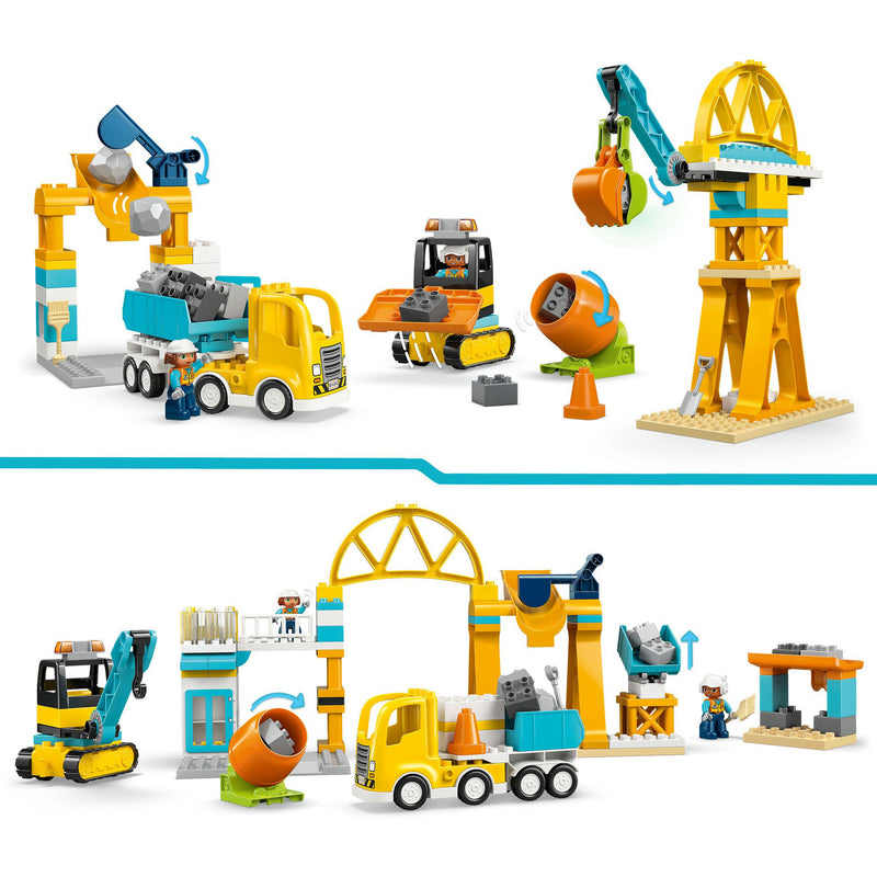 Load image into Gallery viewer, Lego duplo 10476 3-in-1 bouwplaats en voertuigen