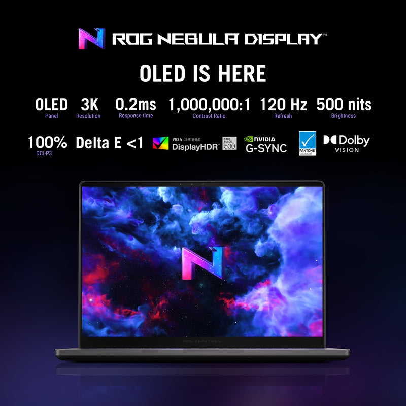 Cargue la imagen en el visor de la galería, Asus rog zephyrus g14 ga403up-qs005w 14 copilot+ gaming laptop (grijs | ryzen 9 270 | rtx 5070 | 32 gb | 1 tb ssd | oled)