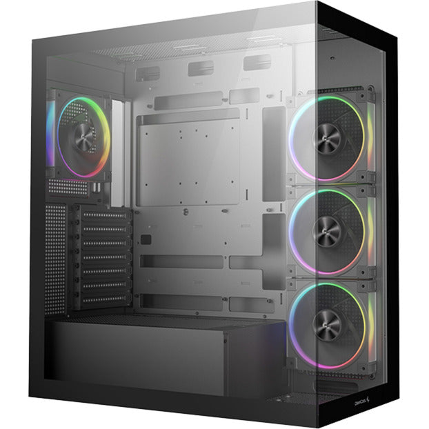 Laden Sie das Bild in Galerie -Viewer, Deepcool cg580 4f v2 midi tower behuizing (zwart | 2x usb-a | 1x usb-c | rgb | tempered glass)