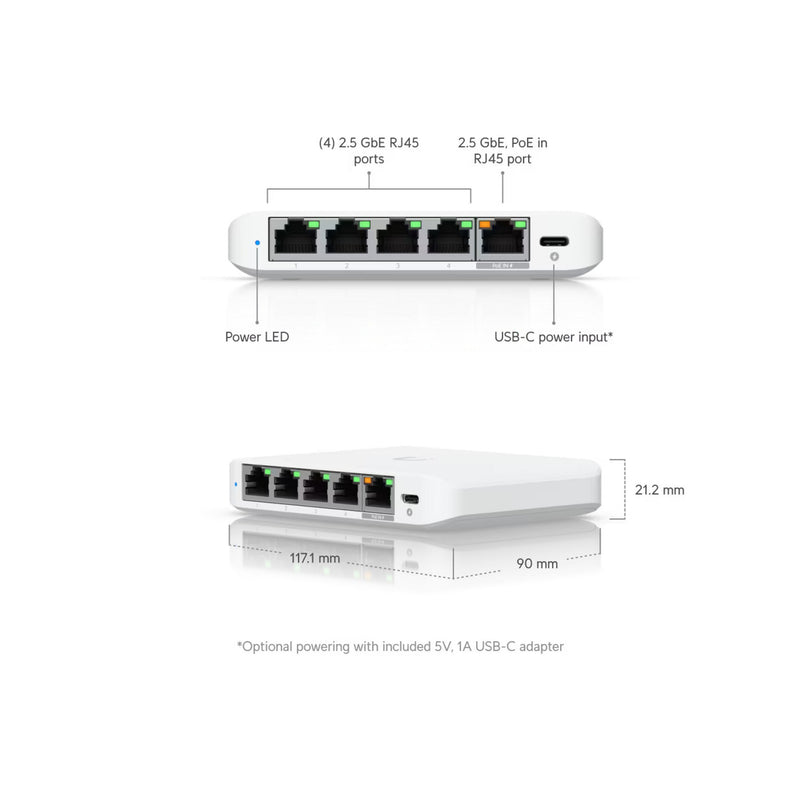 Load image into Gallery viewer, Ubiquiti flex mini 2.5g switch (wit)