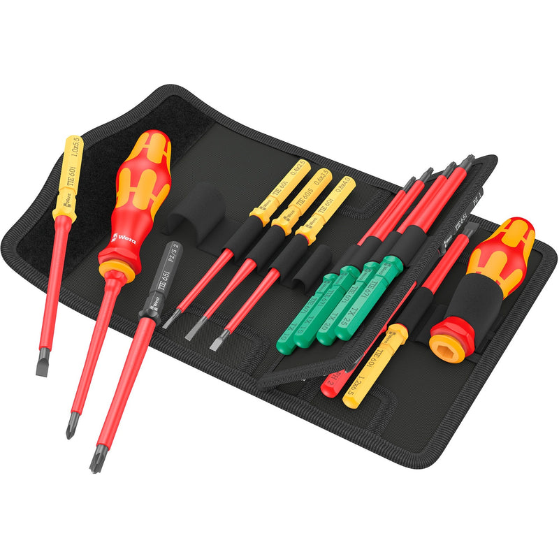 Load image into Gallery viewer, Wera kraftform kompakt vde 17 universal 1 tool finder schroevendraaier (rood geel, 17‑delig)