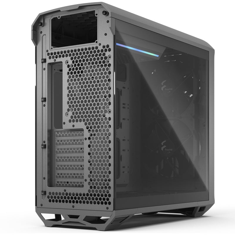 Load image into Gallery viewer, Fractal design torrent gray tg light tint midi tower behuizing (grijs | 2x usb-a | 1x usb-c | tempered glass)