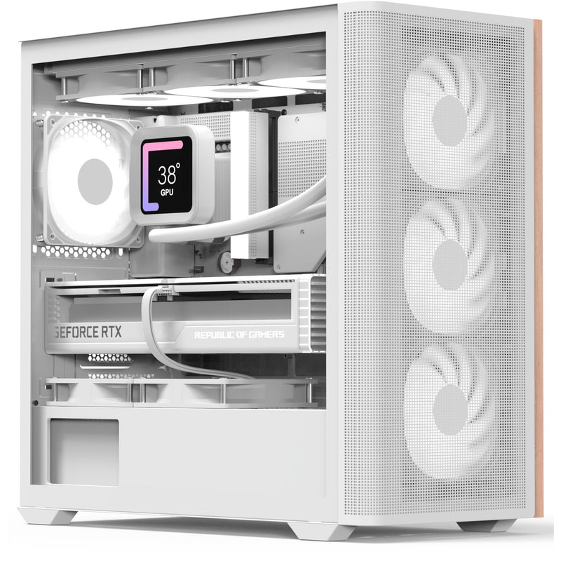 Load image into Gallery viewer, Aerocool b301a mini tower behuizing (wit | 1x usb-a | 1x usb-c | rgb)