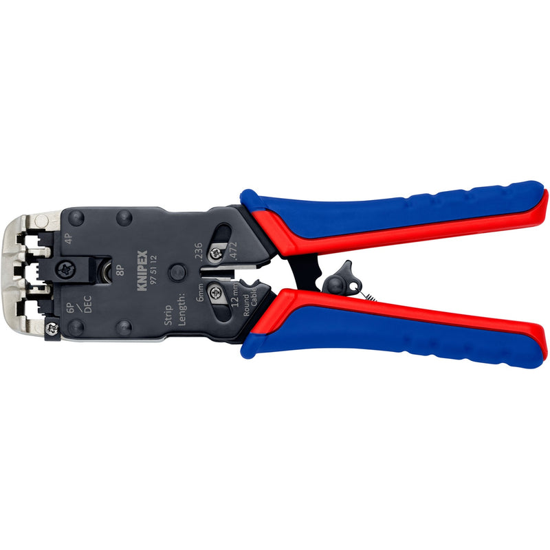 Load image into Gallery viewer, Knipex krimptang voor western-stekkers 975112 (blauw rood)
