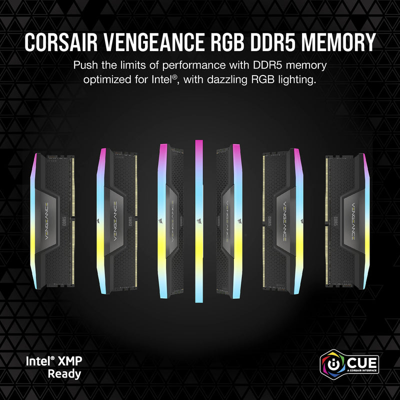 Load image into Gallery viewer, Corsair vengeance rgb 32 gb ddr5-6000 (2x 16 gb) werkgeheugen (zwart, cmh32gx5m2b6000c38, xmp 3.0)