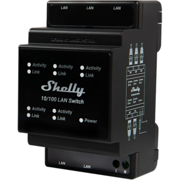 Load image into Gallery viewer, Shelly lan switch schakelaar (zwart)