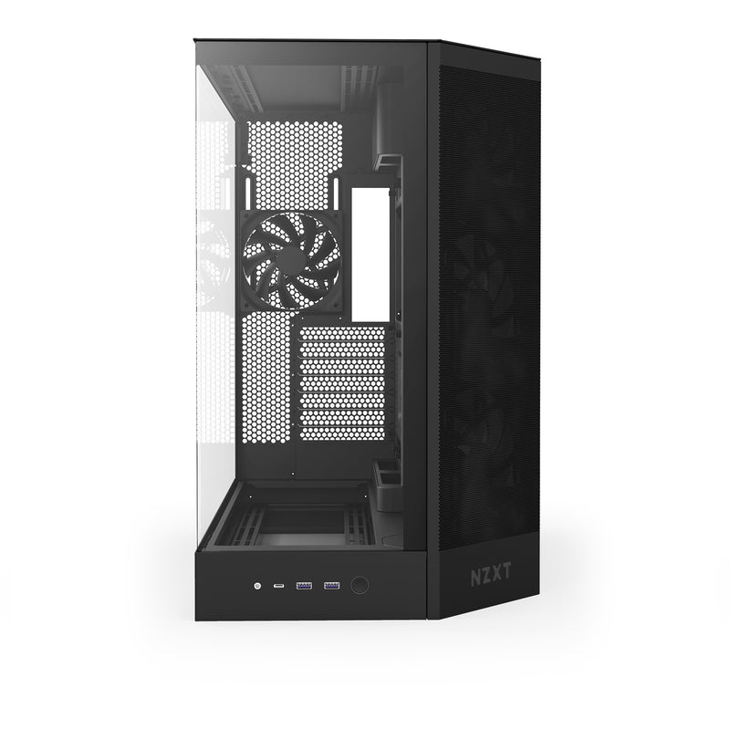 Load image into Gallery viewer, Nzxt h9 flow midi tower behuizing (zwart (mat) | 2x usb-a | 1x usb-c | tempered glass)