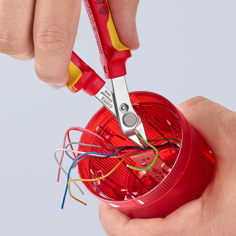 Load image into Gallery viewer, Knipex electronic super knips® vde 78 06 125 elektronica-tang (rood geel)