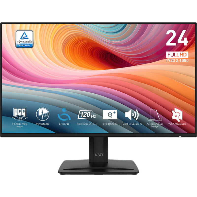 Load image into Gallery viewer, Msi pro mp242a e2 23.8 monitor (zwart, hdmi, displayport, vga, 120 hz)