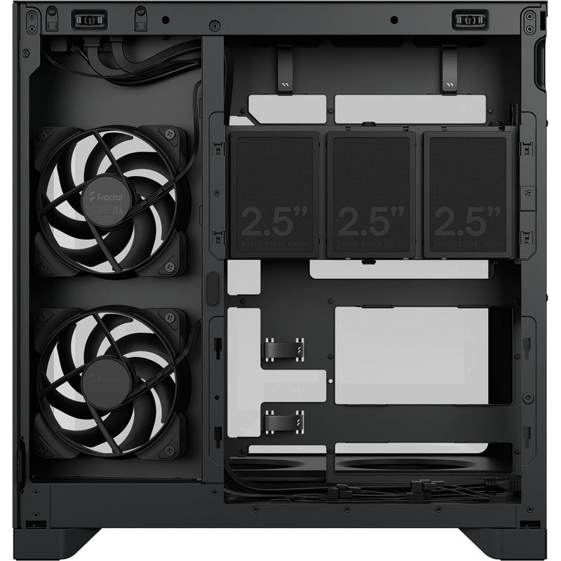 Cargue la imagen en el visor de la galería, Fractal design pop 2 vision midi tower behuizing (zwart | 1x usb-a | 1x usb-c | tempered glass)