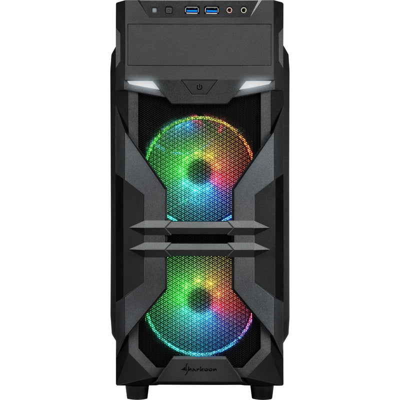 Load image into Gallery viewer, Sharkoon vg7-w rgb midi tower behuizing (zwart | 2x usb-a | rgb | window)