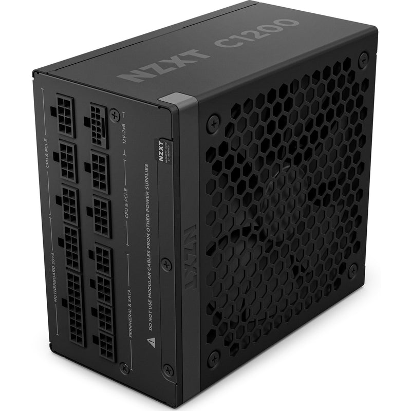 Load image into Gallery viewer, Nzxt c1200 gold atx 3.1 modulaire 1200 watt voeding (zwart, 1x 12v-2x6, 3x pcie)