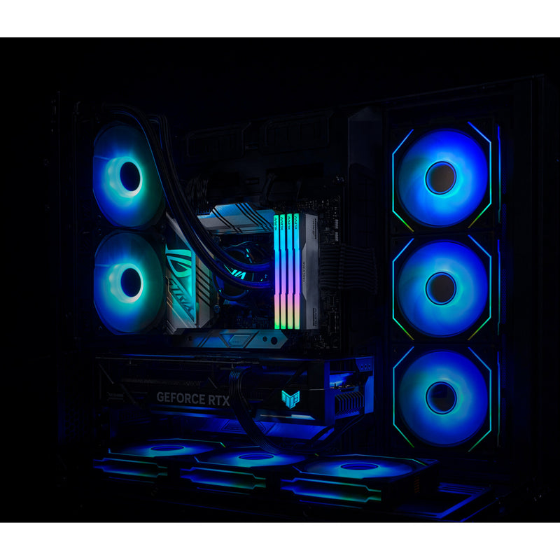 Laden Sie das Bild in Galerie -Viewer, Klevv 32 gb ddr5-6200 (2x 16 gb) kit werkgeheugen (wit zwart, kd5agua80-62b320p, cras v rgb rog, xmp 3.0, expo)