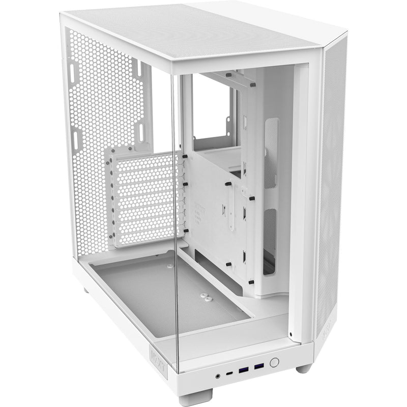 Load image into Gallery viewer, Nzxt h6 flow midi tower behuizing (wit | 2x usb-a | 1x usb-c | tempered glass)