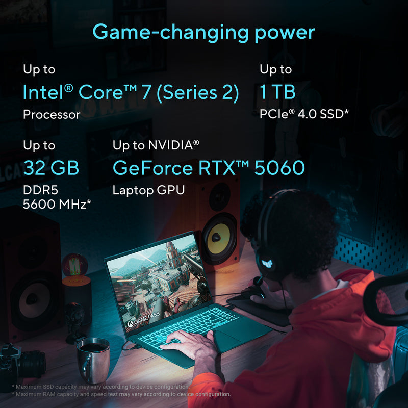 Chargez l'image dans la visionneuse de la galerie, Asus v16 fx3607vp-rp003ws 16 gaming laptop (zwart | core 7 240h | rtx 5070 | 16 gb | 1 tb ssd)