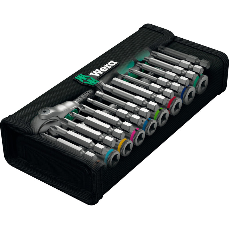 Load image into Gallery viewer, Wera 8100 sa 9 zyklop speed-ratelset gereedschapsset (zwart groen, 1 4 -aandrijving, 28-delig)