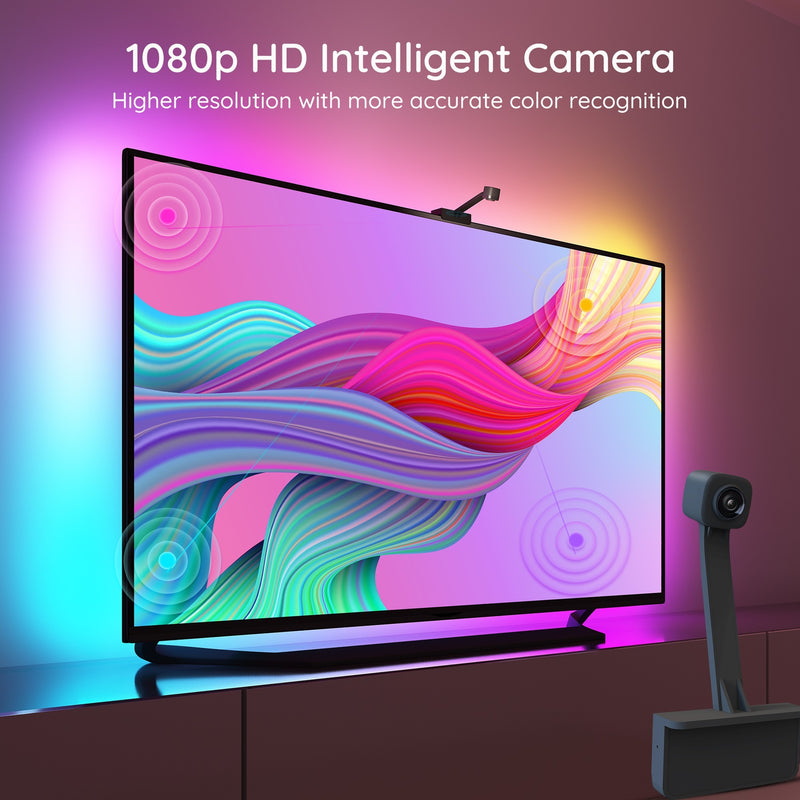 Afbeelding laden in galerijviewer, Govee h6199 dreamview t1 tv achtergrondverlichting sfeerverlichting (5 meter, rgbic, wifi, bluetooth, voor 75 - 85 inch tv's)