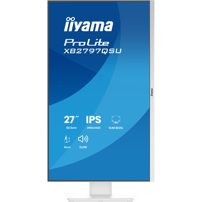 Afbeelding laden in galerijviewer, Iiyama prolite xb2797qsu-w1 27 monitor (wit (mat), hdmi, displayport, usb, audio)